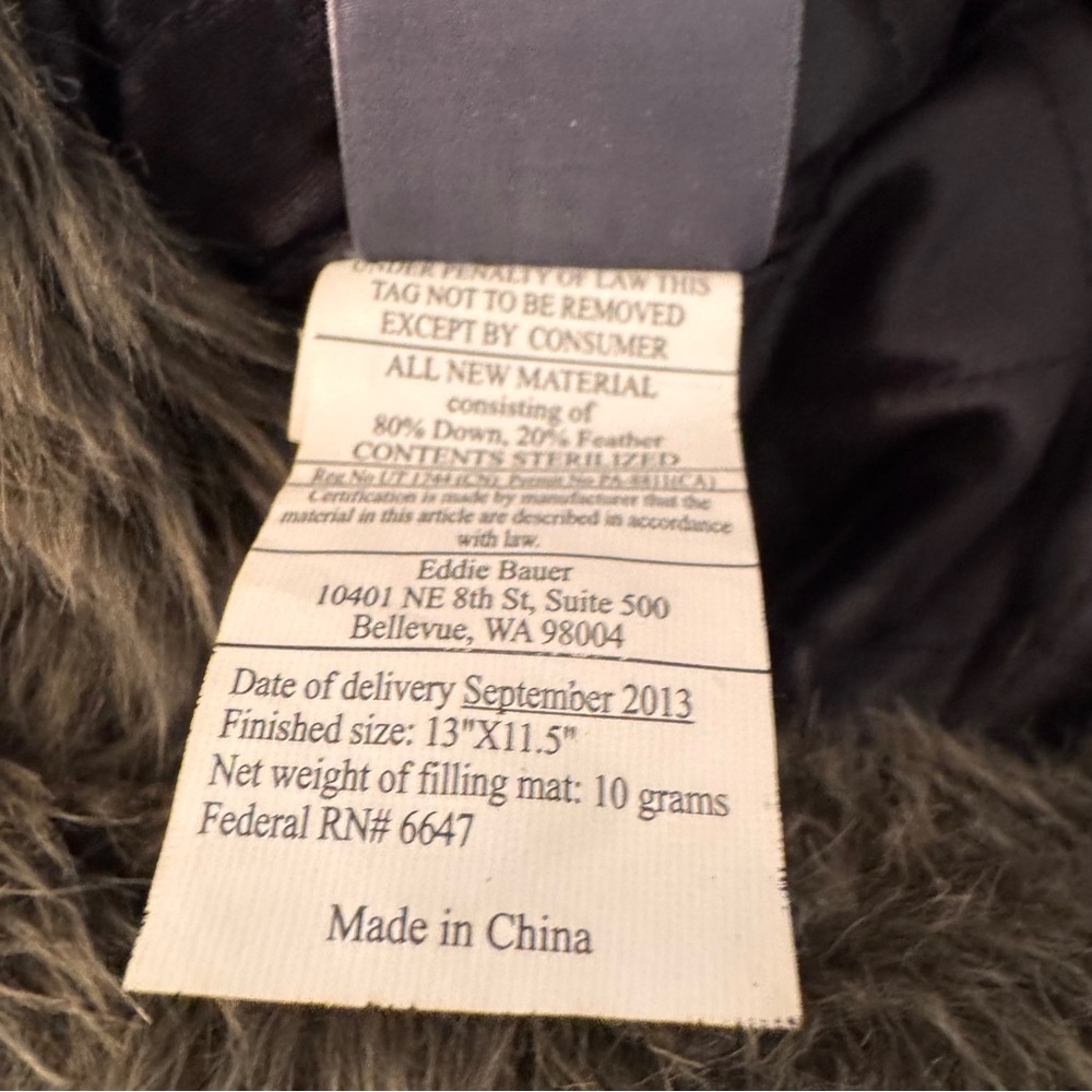Eddie Bauer Black Trapper Hat faux fur L/XL snap closure Down insulated - Picture 5 of 15